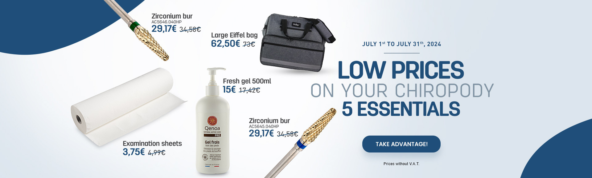 Discover the 5 chiropody essentials until July 31th